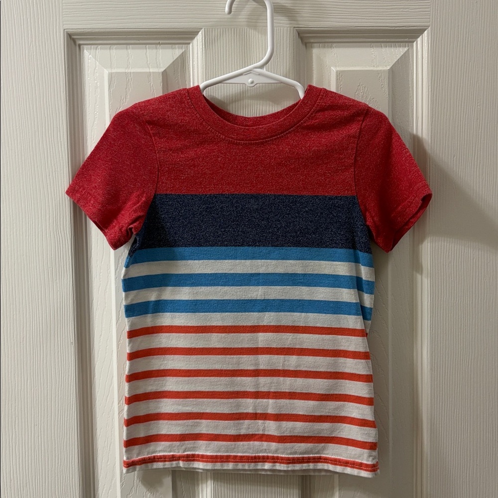 Boys Red, White & Blue Striped T-Shirt ❤️🤍💙